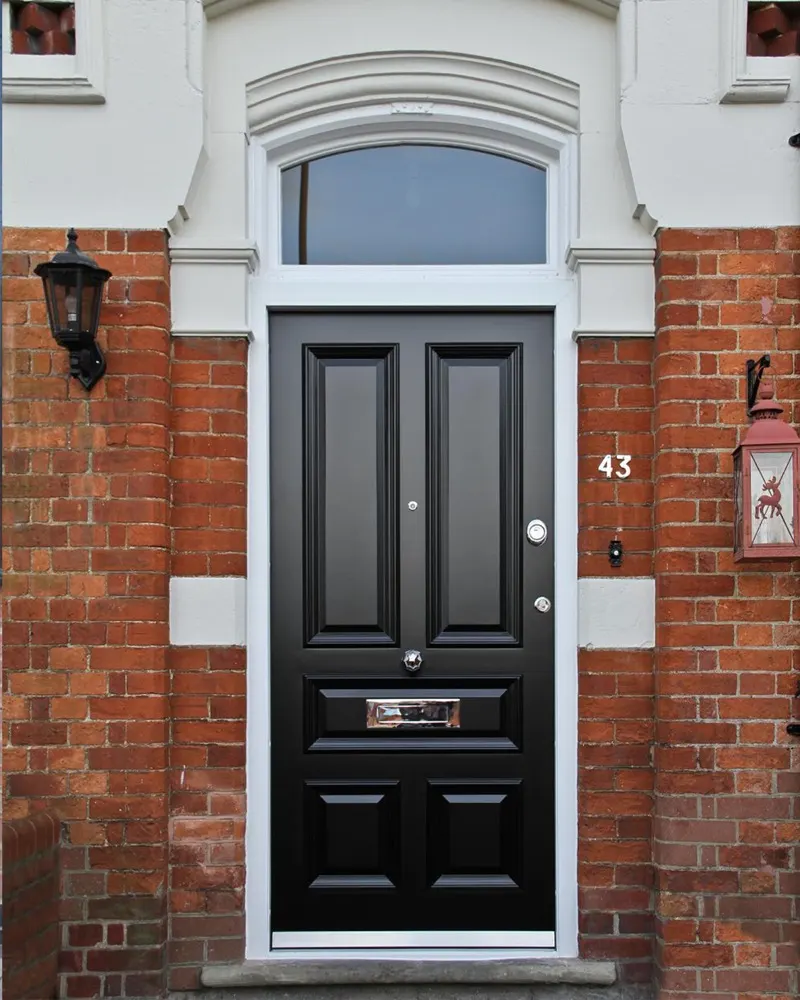 Property entrance with security door