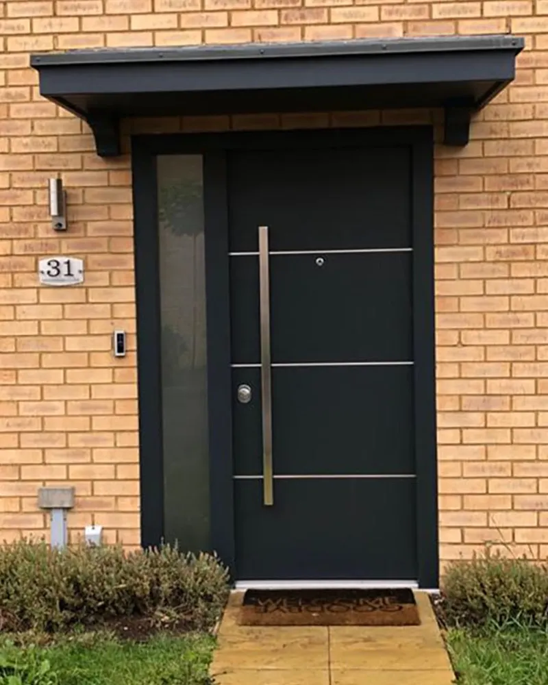 Completed installation, side view